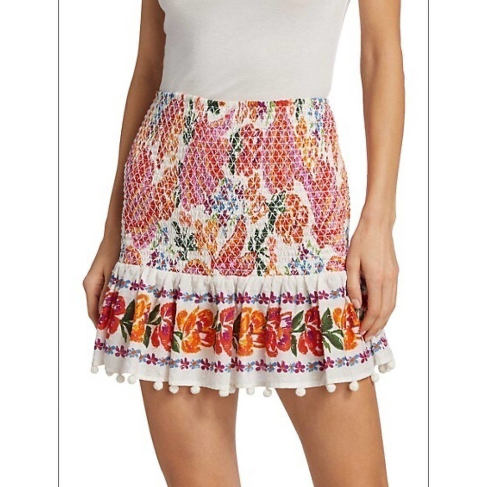 Farm Rio Spring Bananas Smocked Mini Skirt - Picture 3 of 11
